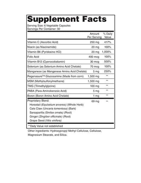 Vegetable Glucosamine - Shellfish Free Capsules (180 ct)